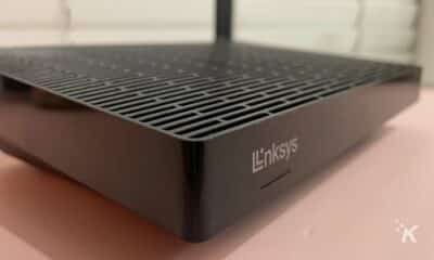 linksys Hydra 6 router on table